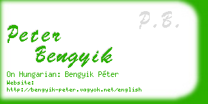 peter bengyik business card
