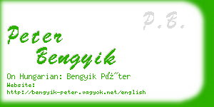 peter bengyik business card